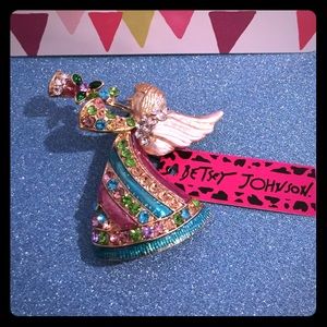 Betsey Johnson Pastel Angel Trumpet Brooch